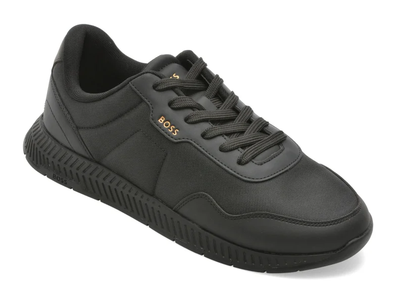 Pantofi sport BOSS negri, 6481, din material textil