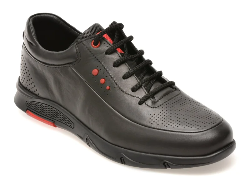 Pantofi sport BITE THE BULLET negri, CASP12, din piele naturala