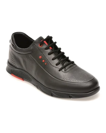Pantofi sport BITE THE BULLET negri, CASP12, din piele naturala