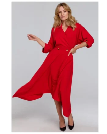 Rochie cu nasturi decorativi,  Poliester