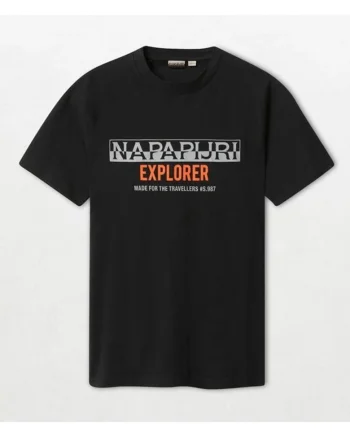 Tricou barbati,  imprimeu logo, negru, bumbac