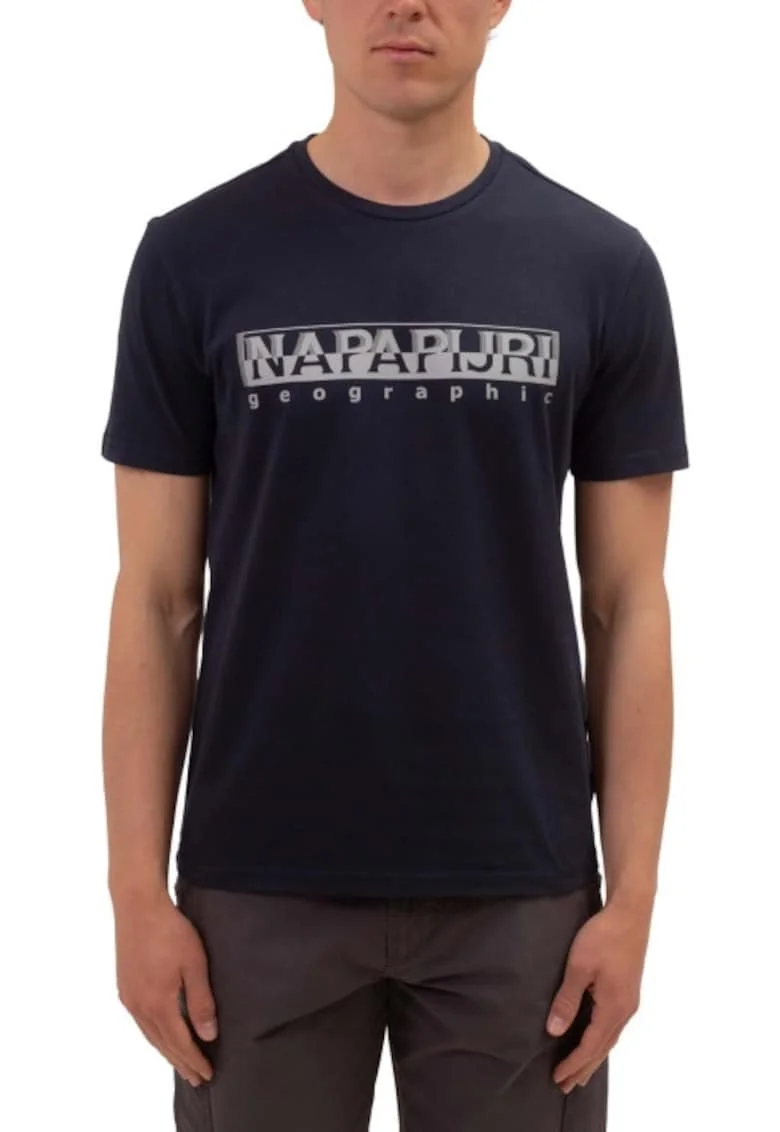 Tricou barbati  bleumarin, 100% bumbac, maneci scurte, decolteu rotund