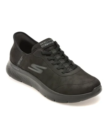 Pantofi sport SKECHERS negri, GO WALK FLEX, din material textil