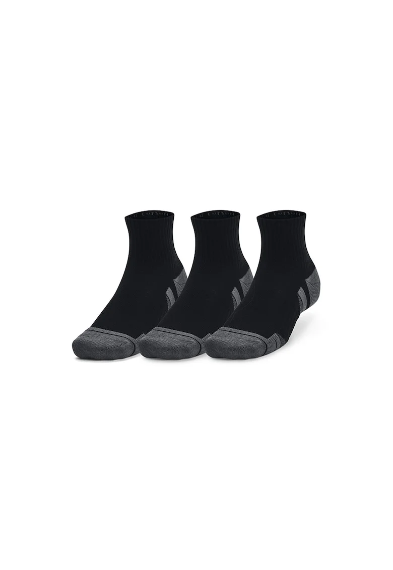Set de sosete scurte pentru fitness - 3 perechi, Negru