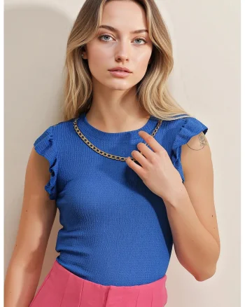 Tricou, HiCCUP, Albastru, Poliester/Lycra