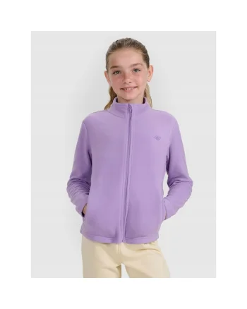 Hanorac copii,  polar slim, guler inalt, violet, poliester, Mov