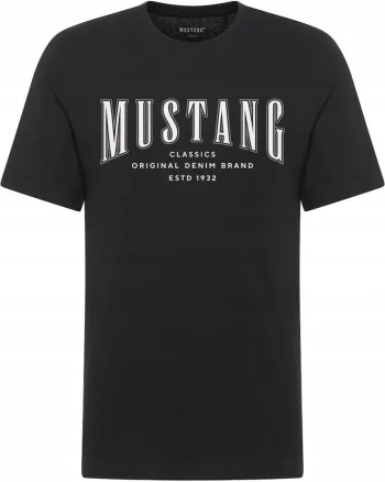 Tricou Barbati,  Style Alex, Regular Fit, Maneca Scurta, Decolteu Rotund, Cu Logo, Bumbac, Design Clasic, Negru