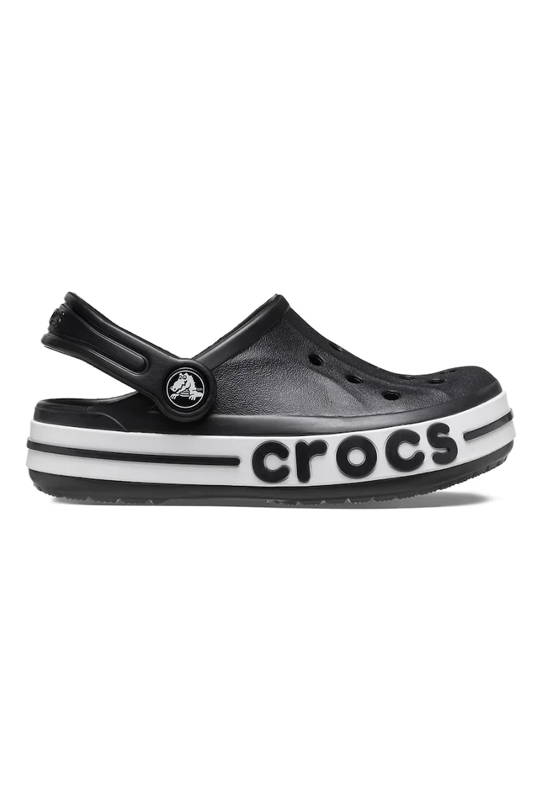 Saboti slingback cu perforatii, Alb/Negru