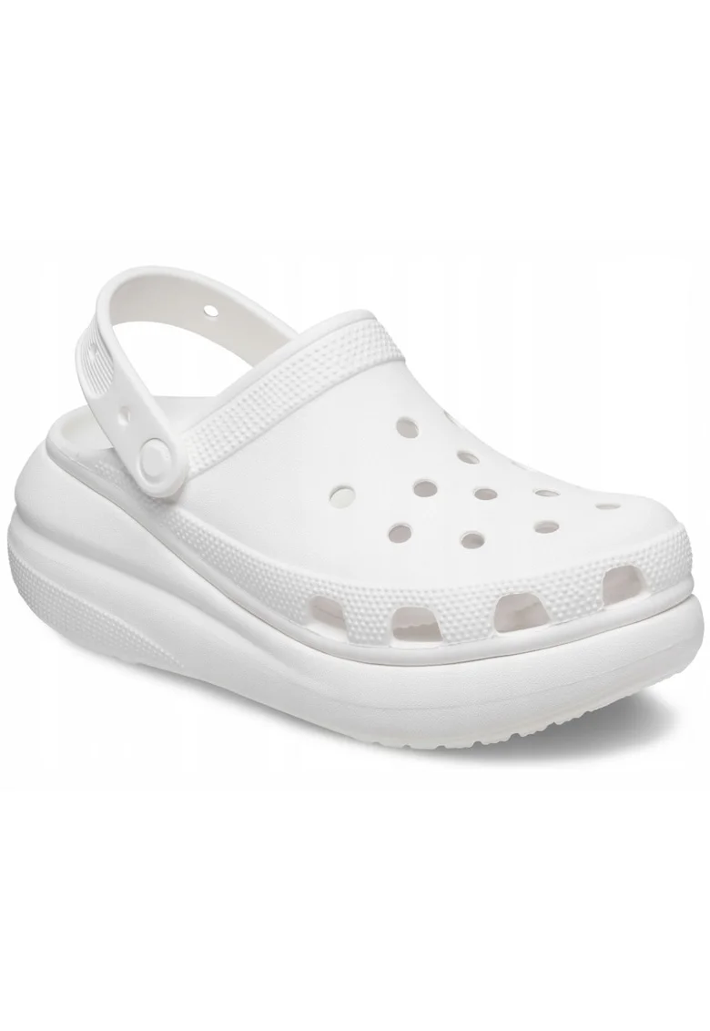 Saboti slingback cu talpa wedge Crush, Alb