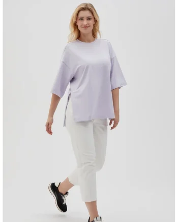 L-BL-4602 BLUZA, Lila
