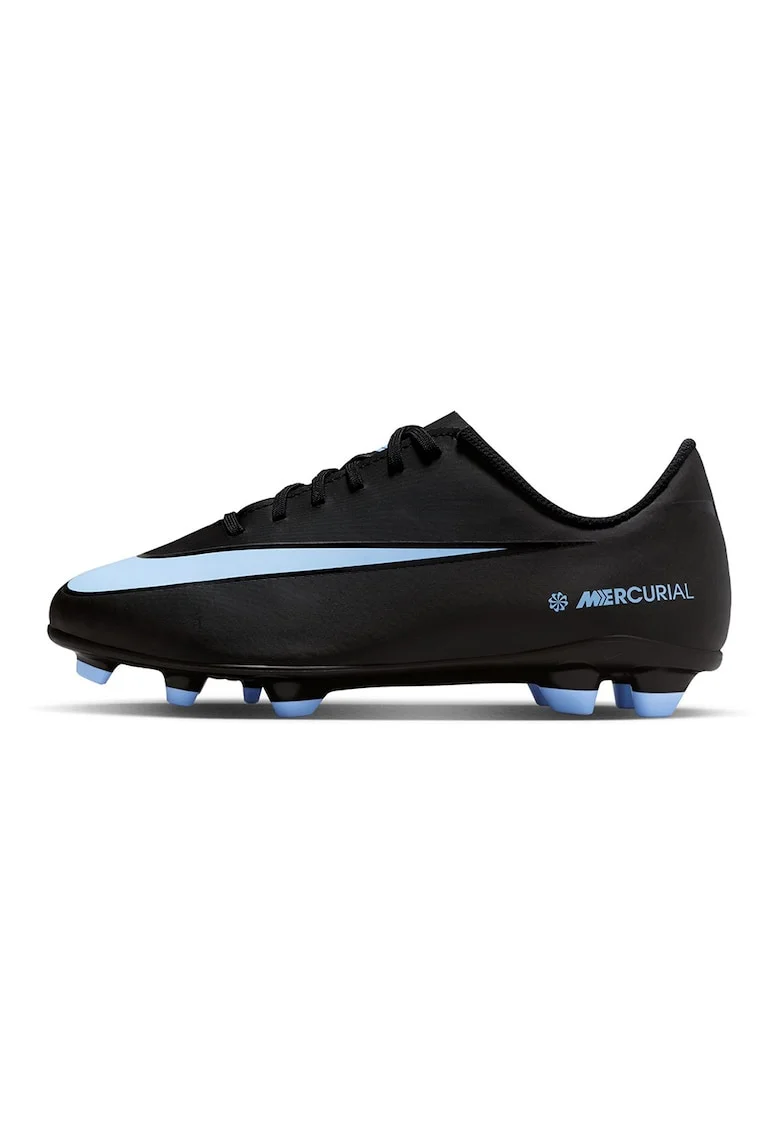 Pantofi Jr. Mercurial Vapor 16 Club cu crampoane, pentru fotbal, Negru/Albastru glaciar