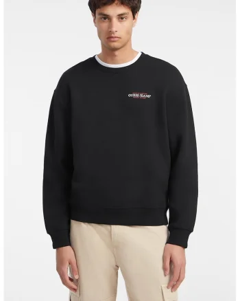 Bluza de trening cu imprimeu pe piept, Negru