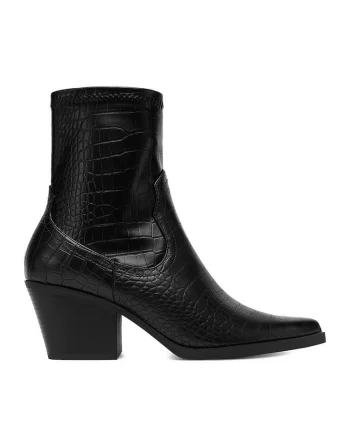 Botine dama  BZRB0184-7, negru, sintetic