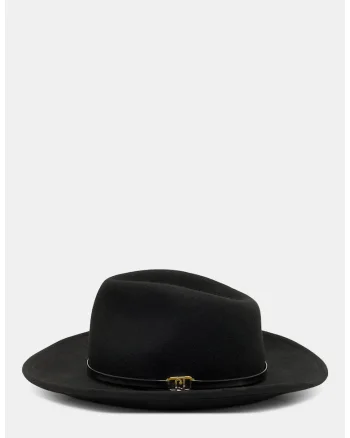 Palarie bucket cu detaliu metalic, Negru