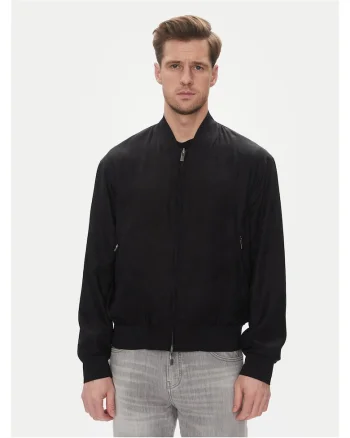 Geaca bomber barbati,  material sintetic, negru,