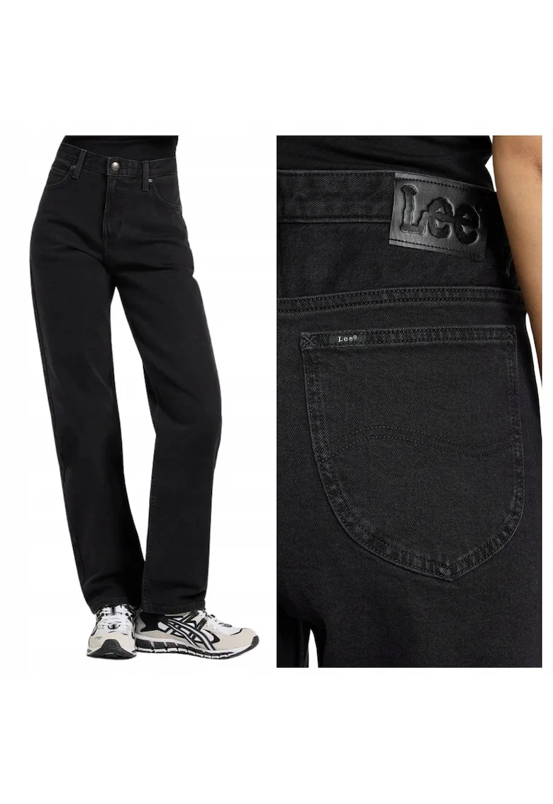 Blugi slim fit cu talie medie Rider, Negru