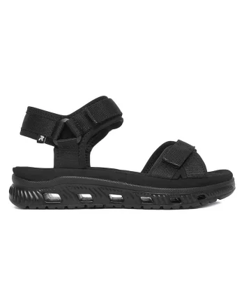Sandale dama,  sistem inchidere Velcro, negru, textil,