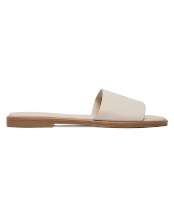 Papuci dama  bej, sintetic, piele ecologica,