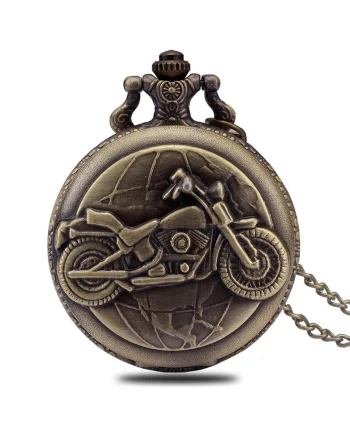 Ceas de buzunar Pava CS130, model Retro Vintage, motorbike style