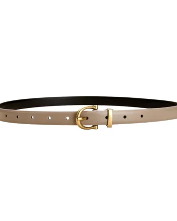 Curea dama C-216, piele naturala, Crem