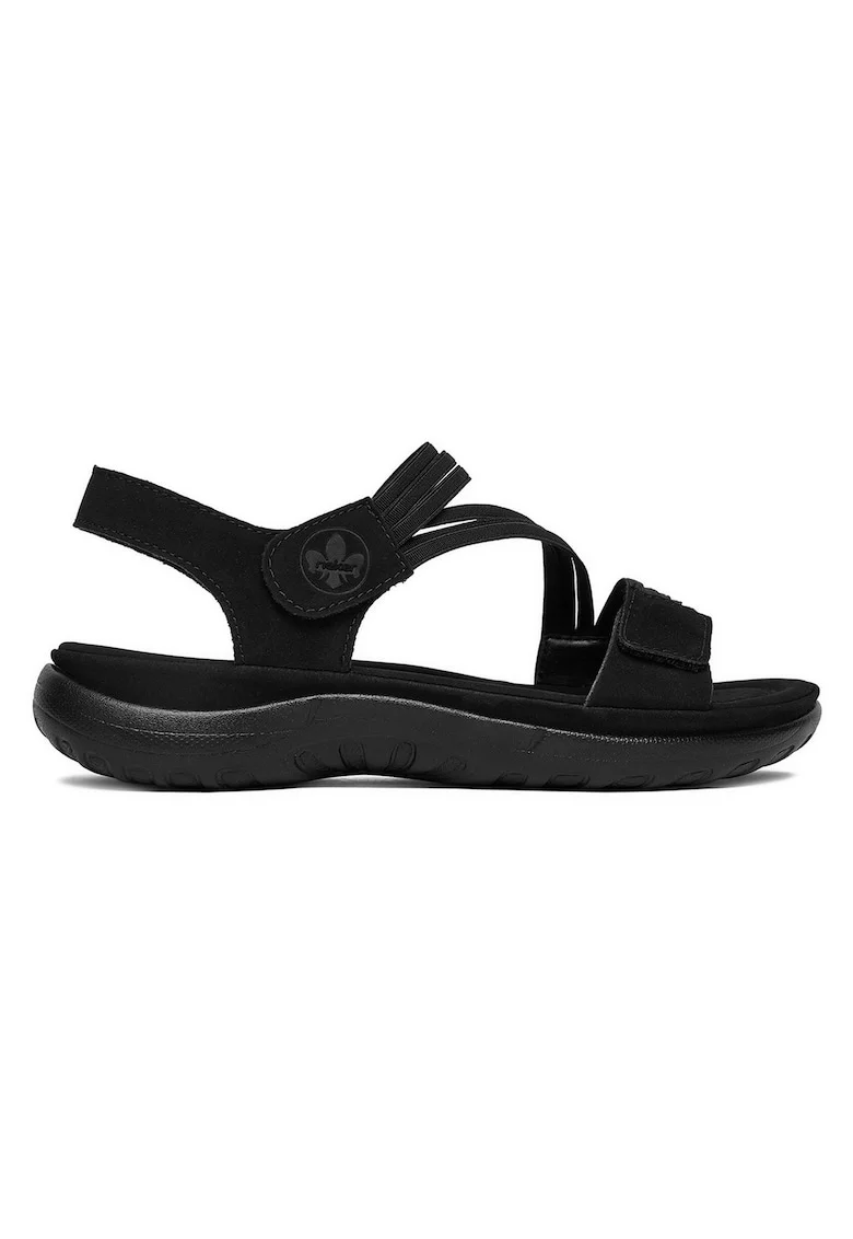 Sandale dama  casual, piele ecologica, Negru