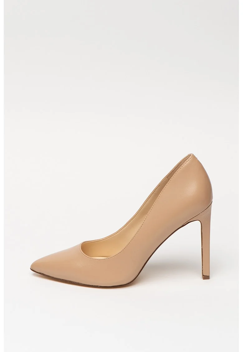 Pantofi stiletto de piele, cu varf ascutit Tatiana