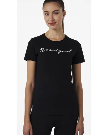 Tricou dama  Logo Rossi tee, negru, Negru
