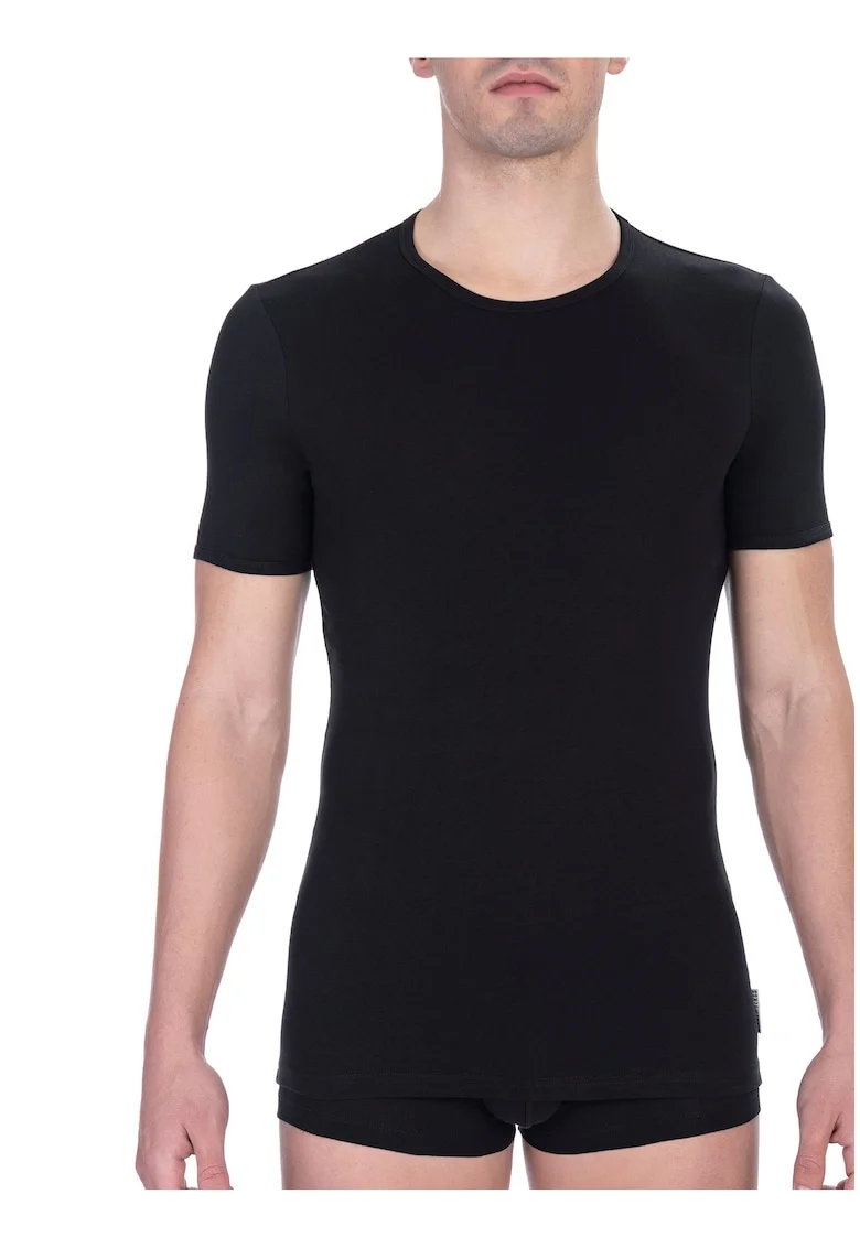 Tricou slim-fit de casa, Negru