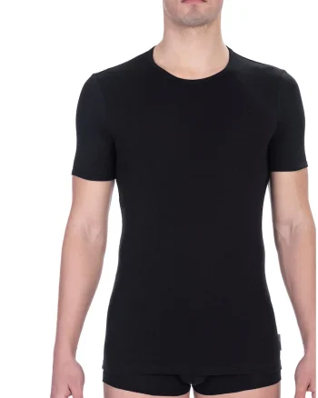Tricou slim-fit de casa, Negru