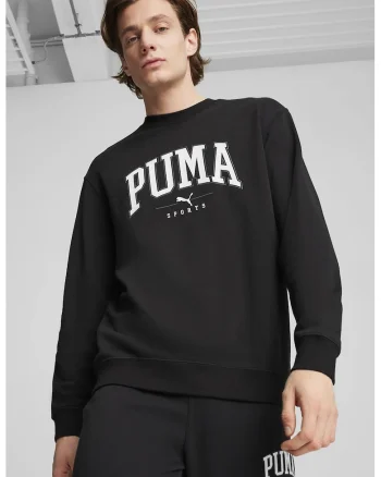 Bluza de trening cu decolteu la baza gatului si imprimeu logo, Alb/Negru