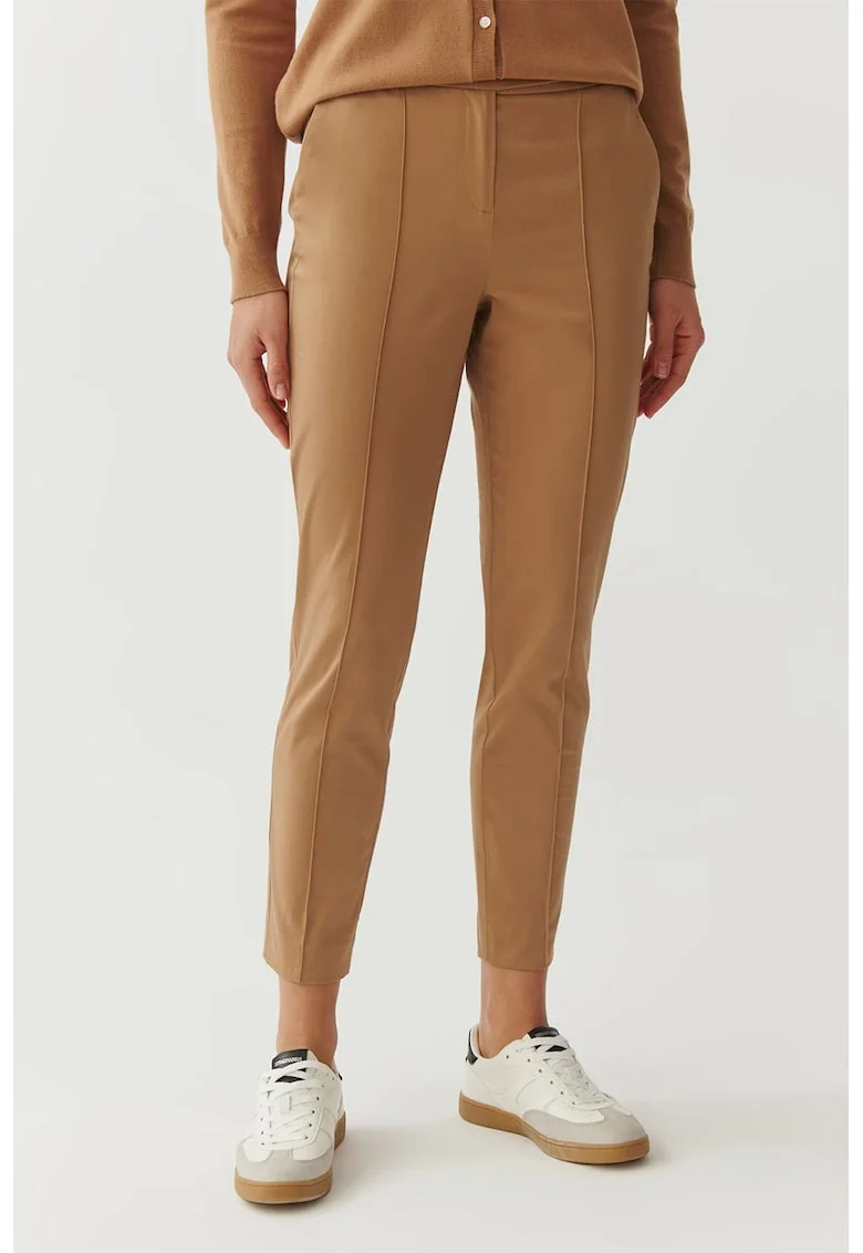 Pantaloni crop conici, Maro