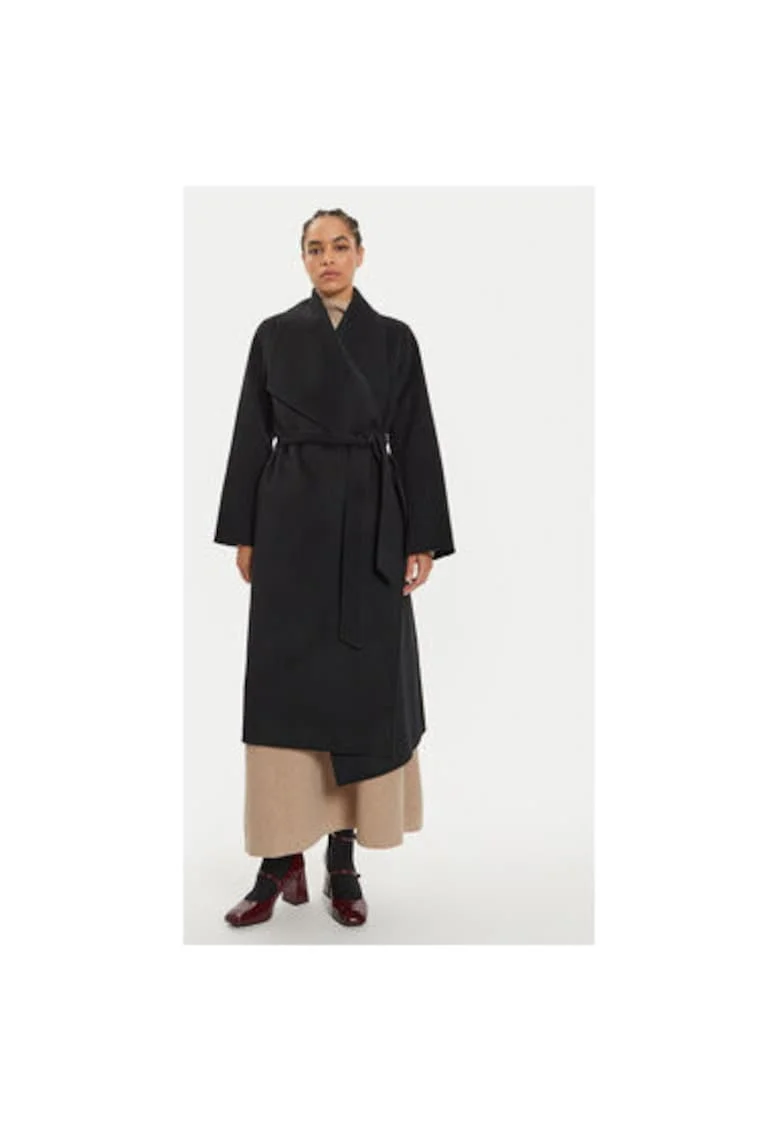 Palton dama,  304175688, Lana, 40 EU, Negru