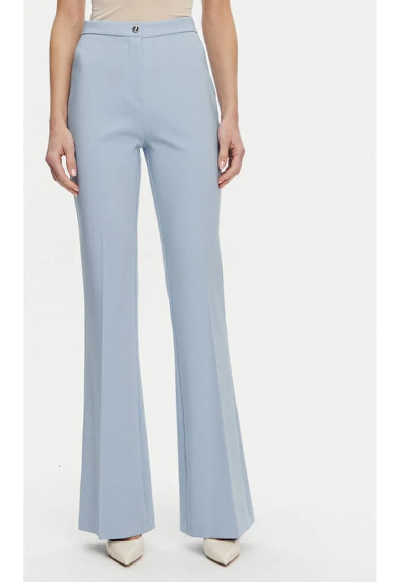 Pantaloni dama,  305290977, Poliester, Albastru, Albastru