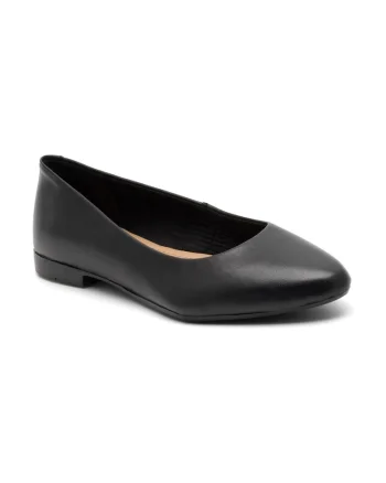 Balerini dama,  316305, Piele naturala, Negru