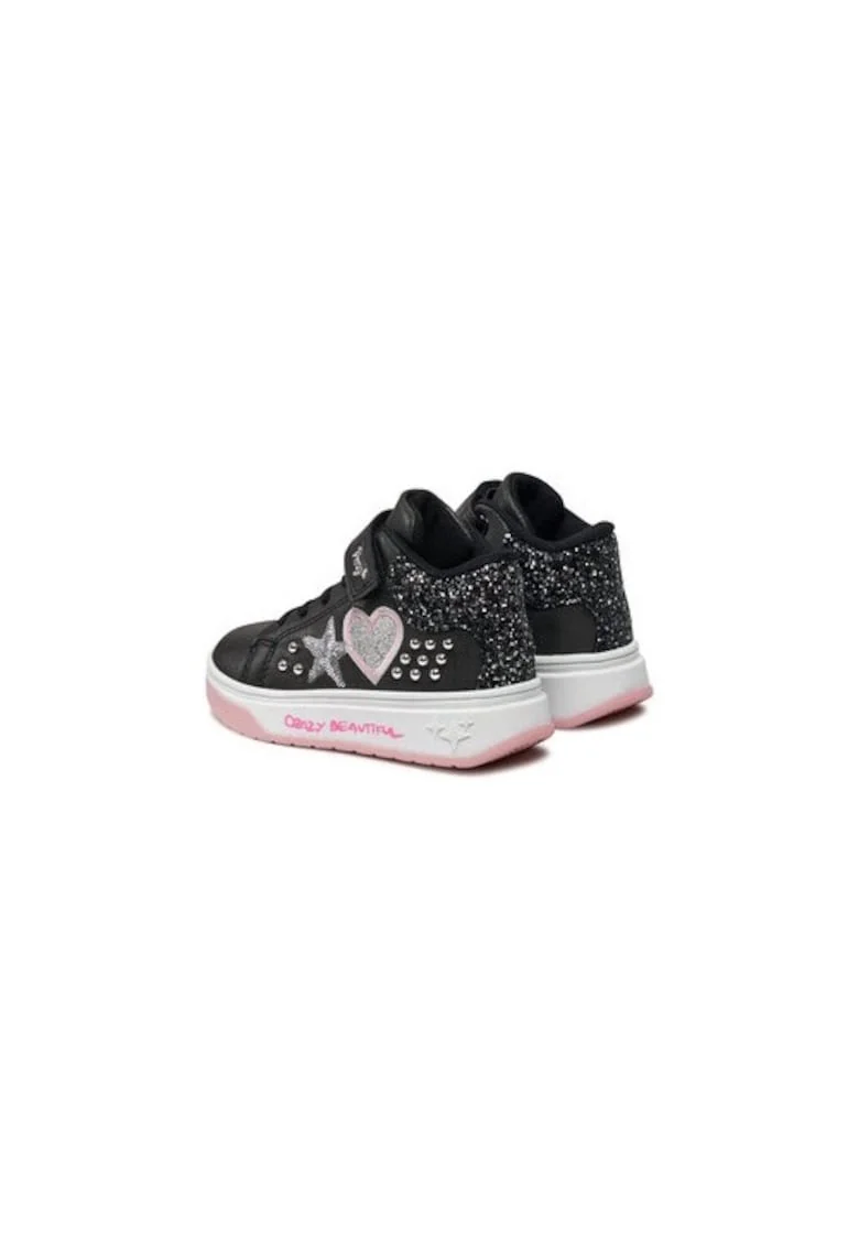 Pantofi sport fete  304321023, Piele ecologica, Negru, Negru