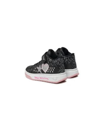 Pantofi sport fete  304321023, Piele ecologica, Negru, Negru