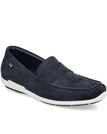 Mocasini barbati, Piele intoarsa 46184, Albastru inchis