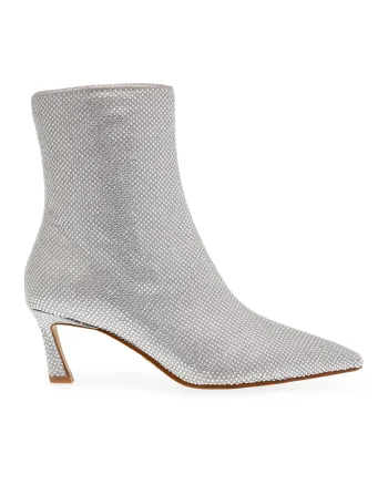 Botine cu varf ascutit Lulah, Argintiu