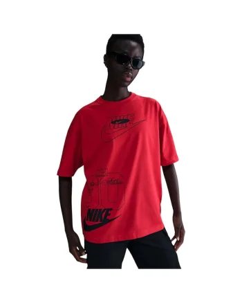 Tricou sport dama  model Sportswear Dance, rosu