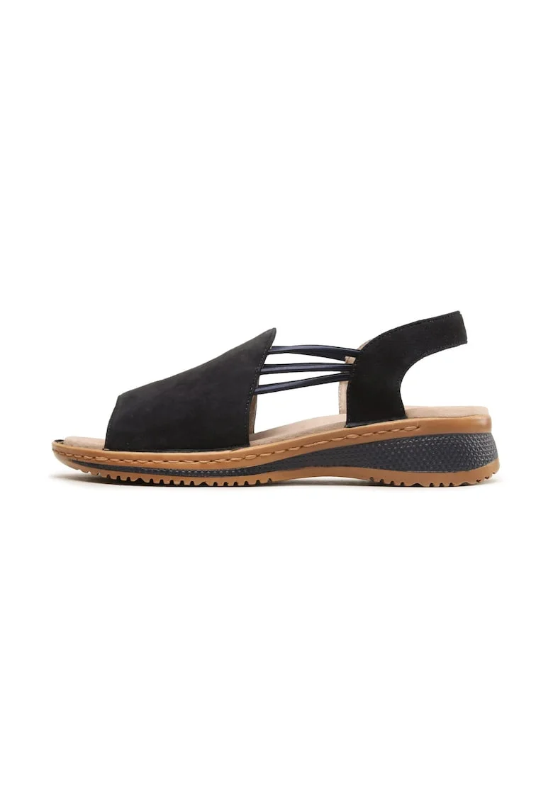 Sandale dama,  722358, Piele intoarsa, Albastru