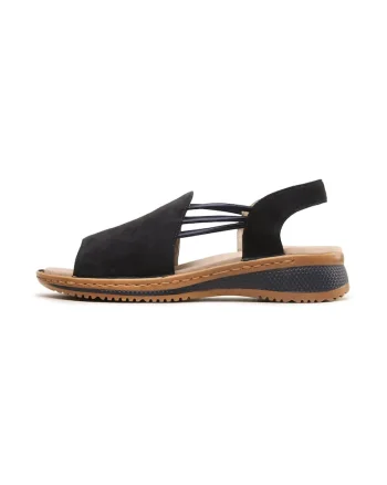 Sandale dama,  722358, Piele intoarsa, Albastru