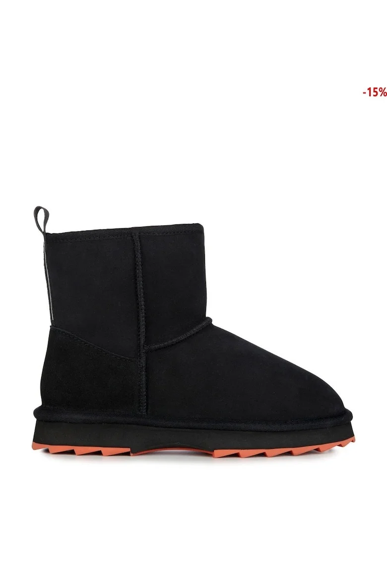 Botine dama,  Piele naturala, Negru, 42