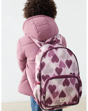 Rucsac cu penar si model, Lila/Mov pal