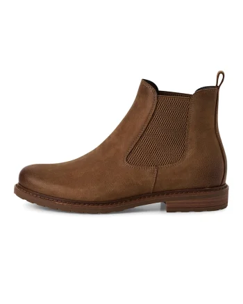 Ghete Chelsea de piele, Caramel