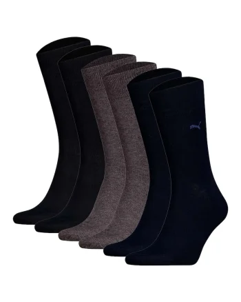 Set de 6 perechi de sosete lungi, Negru/Bleumarin