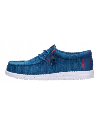 Męskie Buty Półbuty Wally, Albastru