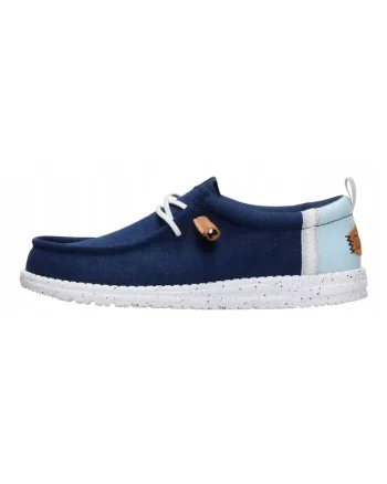 Mocasini barbati, Hey Dude, Wally Summer Linen, bleumarin, Albastru