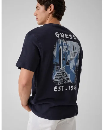 Tricou regular fit cu imprimeu foto, Albastru ultramarin