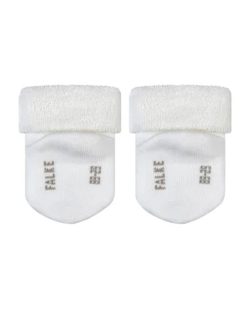 Sosete scurte din amestec de bumbac My First Socks, Alb murdar