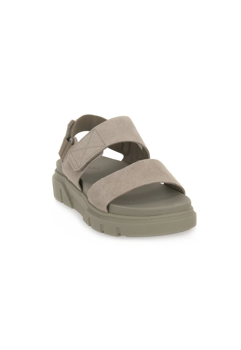 Sandale dama,  874990, Piele naturala, Gri